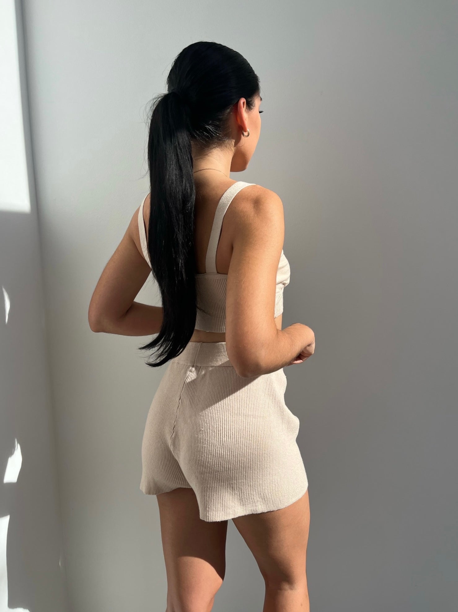 Mylie Ribbed Knit Shorts Set