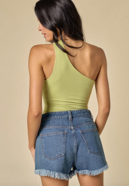 Ava One Shoulder Reversible Bodysuit