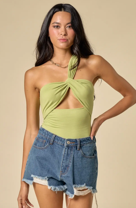 Ava One Shoulder Reversible Bodysuit