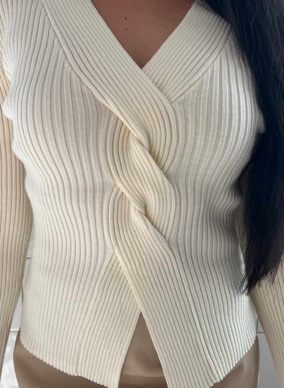 Antonia Twist Front Sweater