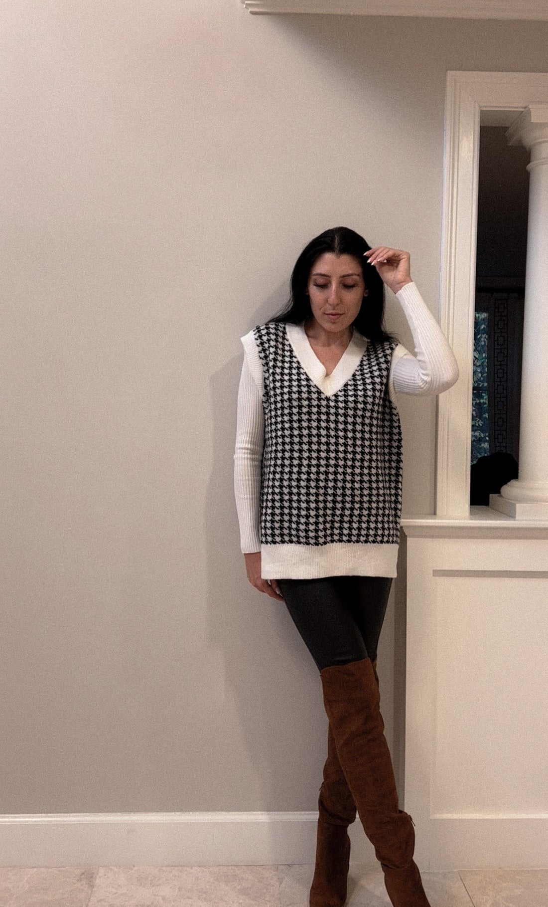 Kelsey Houndstooth Vest