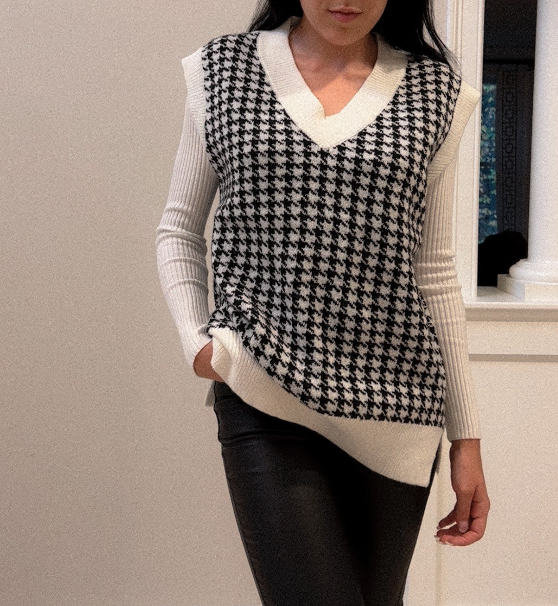 Kelsey Houndstooth Vest