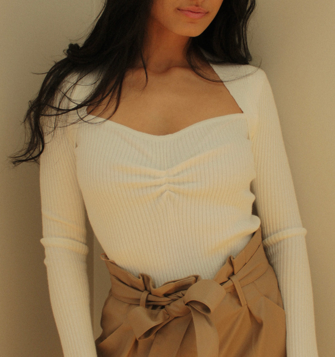 Sadie Ruched Knit Top