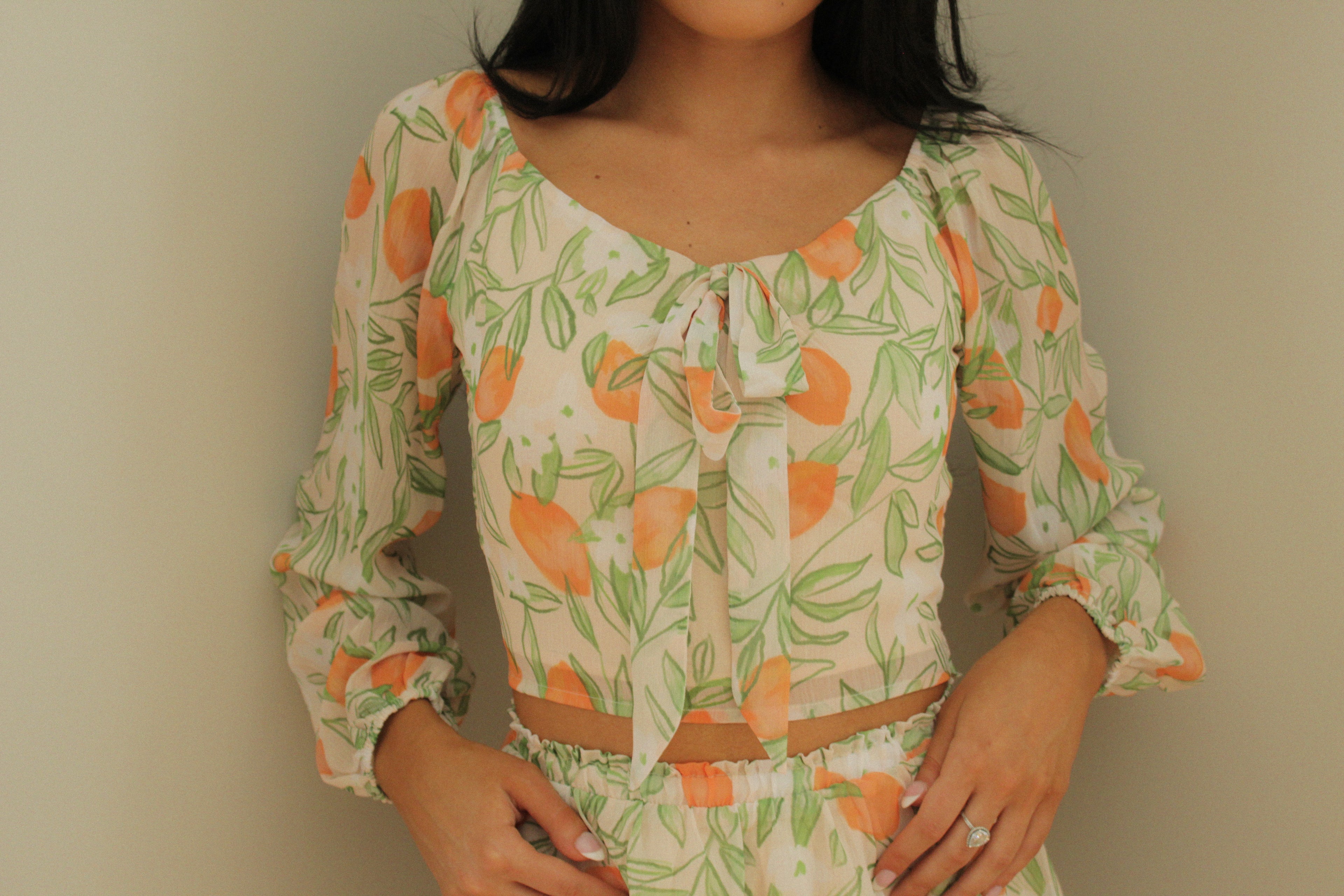 Tangerine Garden Top