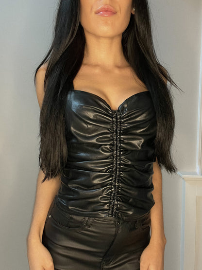 Pia Leather Top